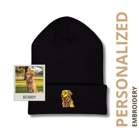 Personalized Pet Embroidered Cuffed Beanie