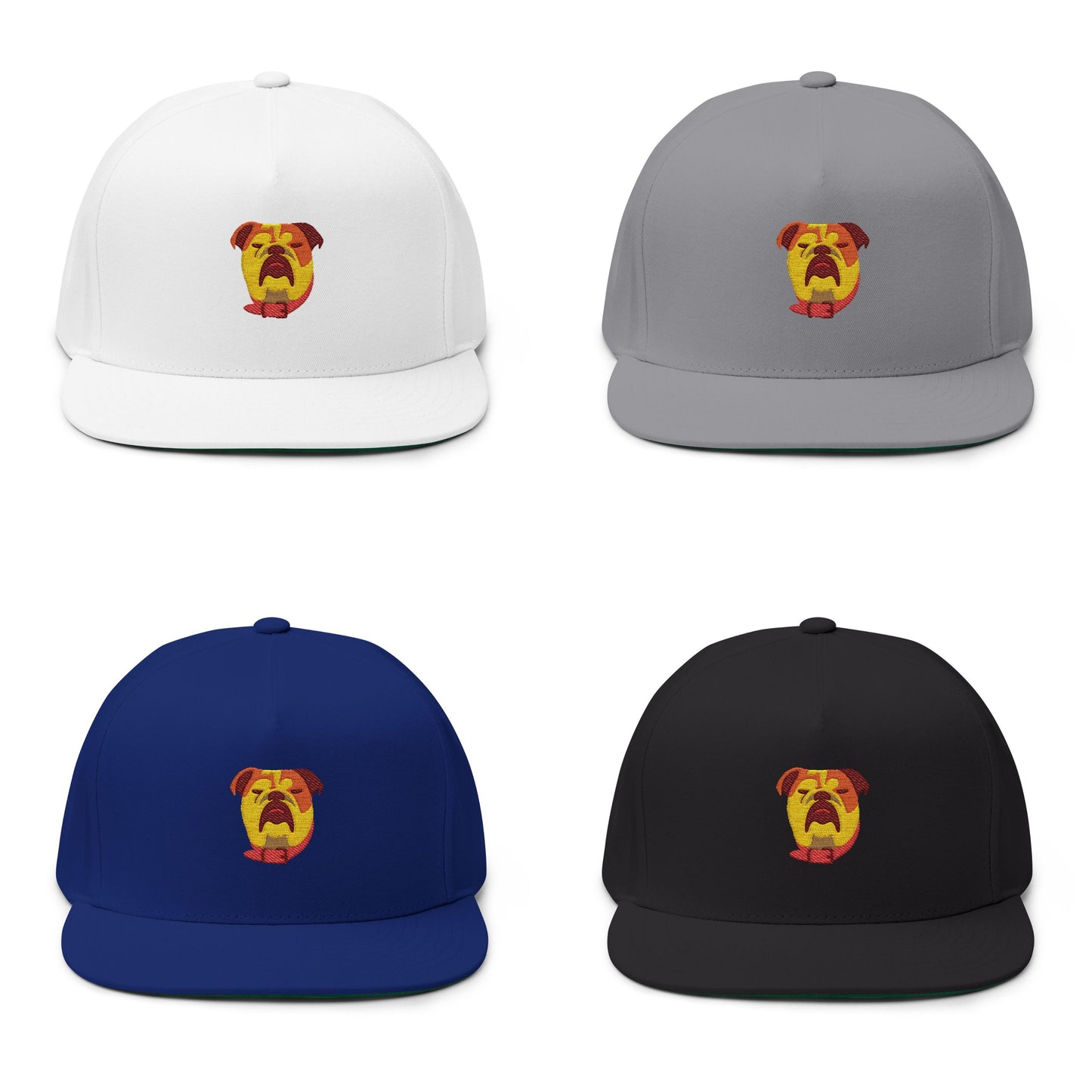 Personalized Pet Embroidered  Flat Bill Cap