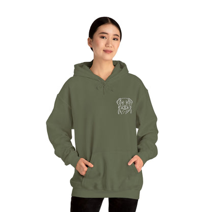 Personalized Pet Embroidered Hooded Sweatshirt – Line Art Style Design