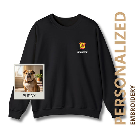 Personalized Pet Embroidered Sweatshirt – Chest Design